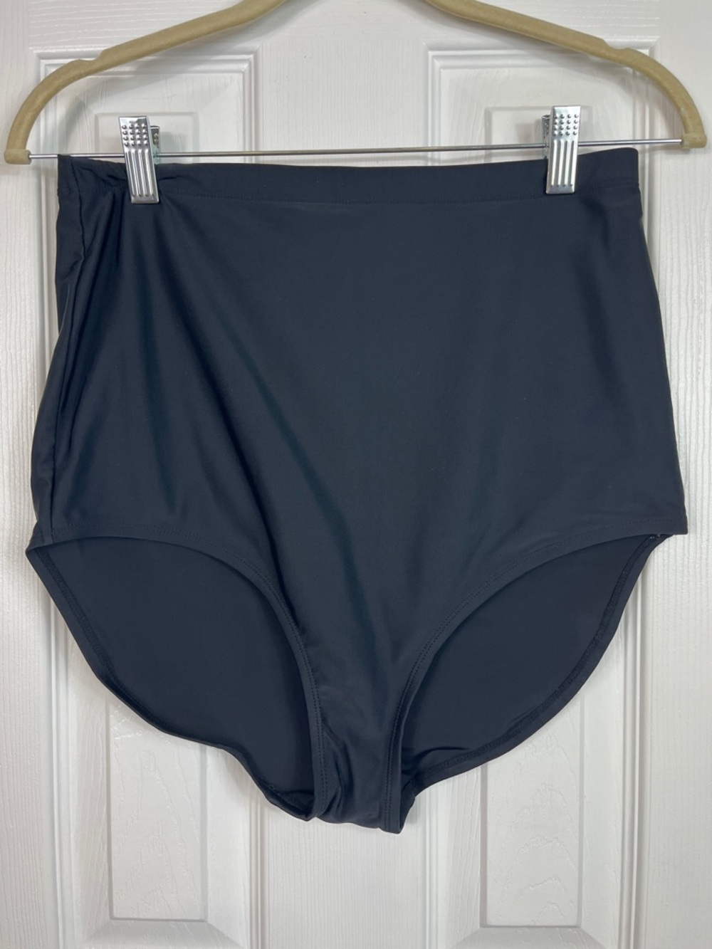 Swimsuits For All black high waisted swim bottoms size 12